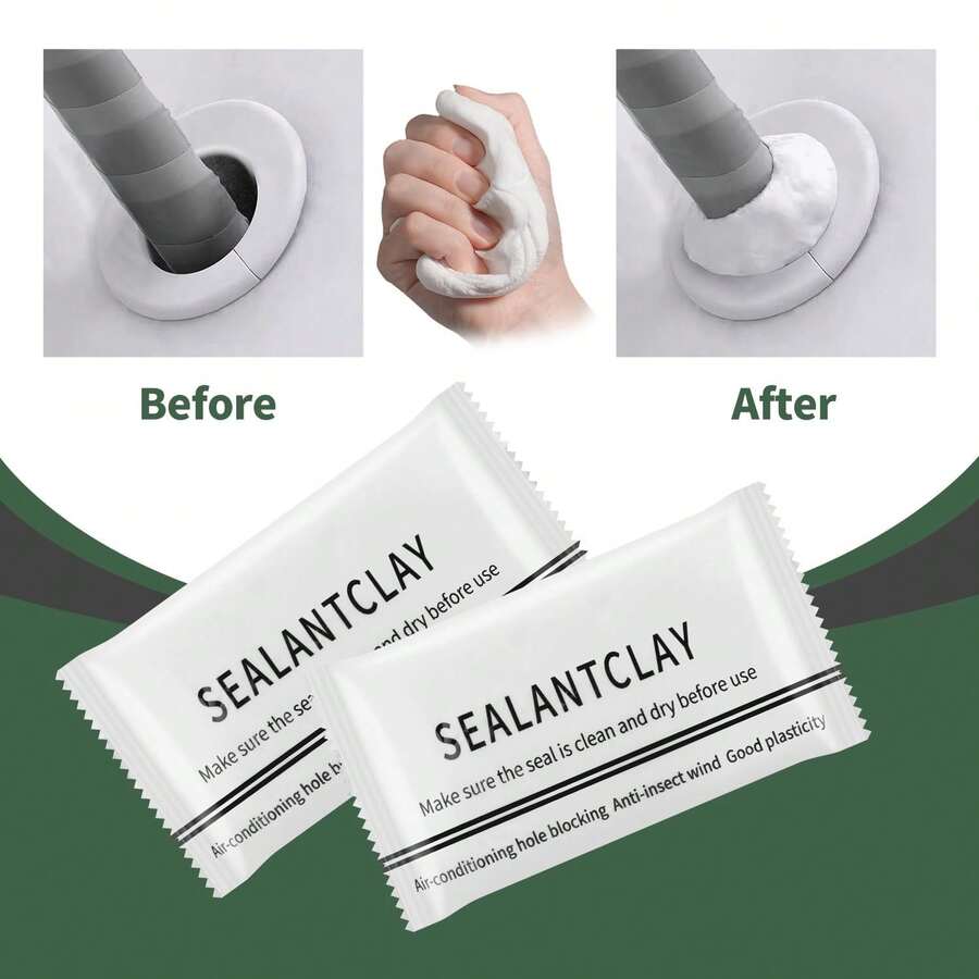 10 Pack White Seal Putty Waterproof Duct Seal Repair Sealing Clay,Cement Crack Filler,Plumbers Putty,Quick Mending Mud For Drain Connection, Wall Hole, Air Conditioning Hole Waterproof Seal Putty