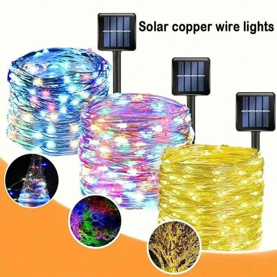 7M 12M 22M 32M 太陽能戶外防水仙女燈 8種模式 銅線LED燈 適用於花園樹木裝飾 - Solar Power - 查看 1