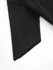 Men's Pure Cotton T-Shirt, Modern And Versatile, With Creative Designs, Versatile Cut, Comfortable For Sports, Fashionable And Stylish. - Black - View 5
