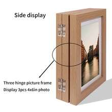 1 Set Foldable Photo Frame, 2-Fold/3-Fold/5-Fold Hinge Collage Frame, Suitable For 4x6 5x7 Photos, Vertical Desktop Display, Home Decor, Suitable For Family, Wedding, Pet Photos, Mother's Day Gift, Gift For Friends And Family (Photo Paper Not Included) - 1PC - View 8