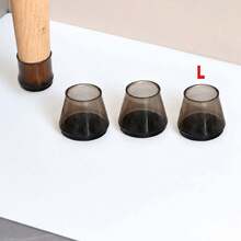 4/8/16/20pcs Large Transparent Black Table & Chair Leg Pads, Non-Slip Silent Scratch-Resistant Wear-Resistant Floor Protector Covers, Universal Furniture Leg Caps, Silicone Furniture Leg Protectors, Anti-Slip Pads For Wood Floors, Noise Reduction, Dust-Proof, Suitable For Home, Office, Dining Room - Foot Covers - View 11