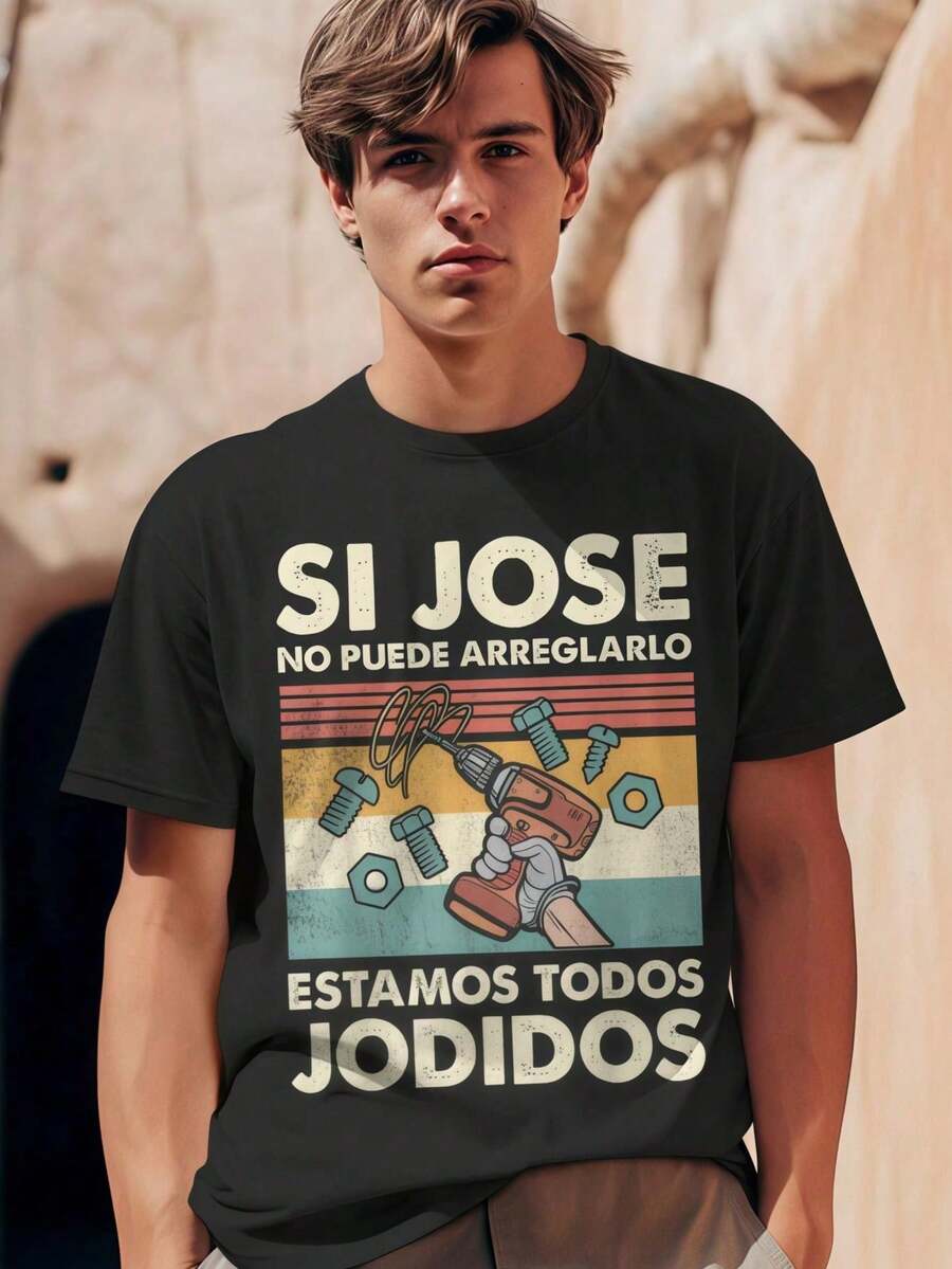 Men T-Shirts - 黑色 - 查看 1
