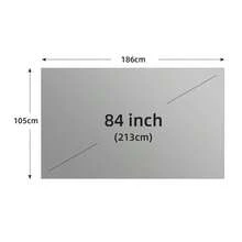 GAINVANE 60/72/100/120/130英吋投影幕布，可攜式 16:9 4K 反射布料投影灰色幕布，適用於 1LCD 系列電影影片家用投影機，無需鑽孔即可輕鬆安裝 DIY 畫框幕布/布料 - 查看 13
