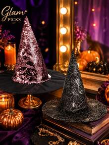 Oxford Stoff Hexenhut Halloween Kostüm Accessoire Hexenhut Hexenhut Hexenhut - A - Übersicht 3