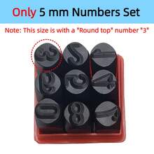 9/27 PCS Number & Letter Stamp Set | Metal Punch Tools For Leather, Wood & Soft Metals – DIY Embossing & Imprinting Kit With Carrying Case - Only 5mm Numbers Set - View 13