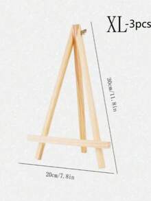 3pcs, 1pc Desktop Storage Rack, Kitchen Countertop Stand, Cookbook Holder, Wooden Easel, Wedding Table Number Holder, Photo Display Stand, Craft And Art Supplies, Home Decor, Natural Wooden Tripod Easel, Conference Display Stand, Wedding Display Stand - Multicolor - View 16