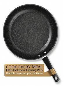 1pc Non-Stick Frying Pan, Premium Maifan Stone Coating, 4.7 Inch And 10 Inch Granite Flat Bottom Pan Set, Suitable For Induction And Gas Stoves, Heavy Duty Egg/Omelet/Steak Pan, Ideal For Stir-Frying And Grilling, Durable And Even Heating Kitchen Cookware, Perfect Gift - View 13