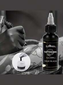 Tattoo Practice Kit - 10 Pre-Drawn Tattoo Practice Skin Sheets, 60ml True Black Tattoo Ink, 3 Black Basic Ink Cups, Suitable For Beginners And Artists - Multicolor - View 6