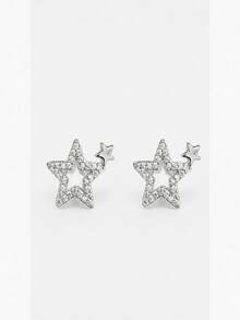 2pcs Hollow Five-Pointed Star Zirconia Shiny Hip-Hop Personalized Tooth Jewelry Set, Unisex Holiday Gift, Funny Photo Prop - Multicolor - View 9