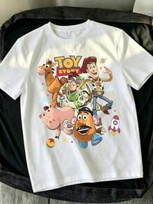 Disney Toy Story Men's 100% Cotton T-Shirt, Featuring Woody, Buzz Lightyear, And Friends In A Fun, Vibrant Graphic Print. - 白色 - 查看 3