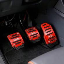 3pcs Manual Anti-Slip Car Pedals, Ergonomic Design, Durable, Suitable For Accelerator, Brake, Clutch Pedals Car Accessories - Foot Pedal - View 3