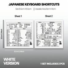 Japanese Laptop Shortcut Stickers, 2pcs/Set, 1 Set Includes 2 Japanese PC Universal Shortcut Learning Dictionary Stickers To Help Beginners Quickly Learn Shortcuts, High-Definition Black Background With White Text Suitable For WINDOWS/WORD/EXCEL/OFFICE, Quickly Improve Your Work Efficiency - View 13