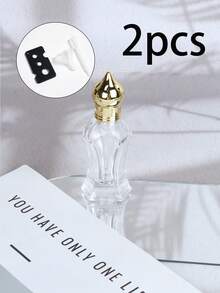 1個 10ml/0.34oz 復古雕花透明玻璃滾珠瓶，可重複填充空滾珠瓶配金色洋蔥頂蓋，防漏阿拉伯風香水精油瓶，便攜旅行化妝品容器，適用於芳療唇油精華液 - 彩色 - 查看 9