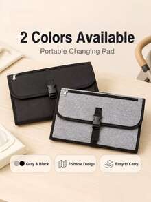 1pc Foldable Portable Baby Diaper Changing Mat, Multi-Functional Storage Baby Diaper Changing Pad - Multicolor - View 6