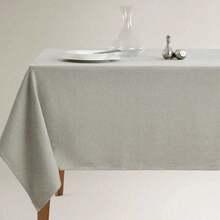 1 pieza Juego de Mantel y Servilleta Decorativo Versátil de Poliéster y Algodón Negro & Gris, Adecuado para Decoración de Vacaciones y Uso Diario - Gris - Ver 1