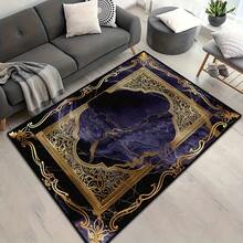 Elegant Golden Design Kitchen Carpet, Area Rug For Living Room, Bedroom, Soft Carpet, Indoor Carpet, Office Entrance, Interior Decoration, Game Room, Hotel, Cafe, Store Carpet - 1PC - 查看 2