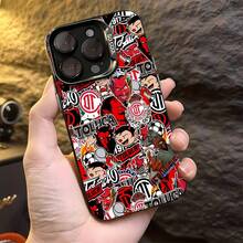 Funda para teléfono con diseño de pegatinas del equipo de fútbol Toluca, compatible con fundas para teléfonos , Apple, VIVO, OPPO, , ,  y Honor. Fabricada en TPU, ofrece protección contra golpes y caídas. - Negro - Ver 3