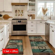 1pc, Home Decor, Wooden Board Pattern Print, Linen Kitchen Rug, Kitchen Mat, Floor Mat, Bathroom Mat, Door Mat, 3D Print Rectangular, Suitable For Living Room, Bedroom, Hallway, Bathroom, Laundry Room - Polyester Carpet, Suitable For Indoor And Outdoor Home Decor - Multicolor - View 12