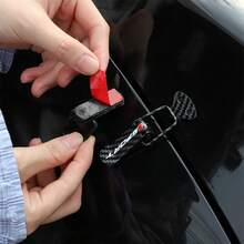 2 PCS Carbon Fiber Car Bumper Clips, SPORT Logo Fashion Design Car Bumper Safety Hook Lock, Universal Quick Release Front And Rear Bumper Trunk Fastener Clip Set, Universal Black, Suitable For Car And Truck Bumper, Mud Guard, Trunk Lid, Rear Body Parts Metal Fixing Clips, Car Decorative Accessories - Sporty Style - View 3