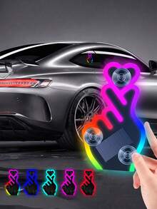 Lampu Suasana Mobil LED Berbentuk Hati Bertenaga Surya Model Baru 2026, Dekorasi Jendela Belakang Neon Berbentuk Hati, Lampu Suasana 5 Mode yang Diaktifkan Sensor, Aksesori Mobil Lucu untuk Wanita dan Anak Perempuan, Dekorasi Mobil Romantis yang Cantik, Hadiah untuk Pasangan - Beraneka warna - View 1