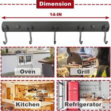 Magnetic Mount 5 Hooks For Hanging BBQ Utensils Non-Slip Heavy Duty Magnetic Holder For Traeger Pellet Pit Boss Blackstone Grill Smoker - A - 查看 5