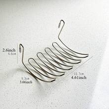 Estante de almacenamiento multifuncional de acero inoxidable, uso multifuncional, un artefacto para el hogar que se puede utilizar para almacenar o colgar artículos - Plateado - Ver 6