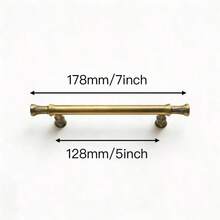 2PCS Vintage Brass Cabinet Door Handles | European Luxury Cabinet Knobs | Wardrobe Drawer Hardware Accessories - Brushed Brass - View 6