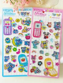 2026 New Arrival! Cute Rabbit Stickers, Loved By Girls, Perfect For Children's DIY Decoration, Office And School Decoration, Notebook Stickers, Ledger Stickers, Suitcase Stickers, Guitar Decoration, Laser Stickers, Great Gift For Friends And Family, Also Christmas Gift And Christmas Decoration - Multicolor - View 7
