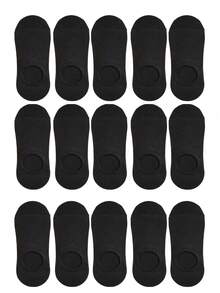 1/5/10/15/20 Pairs Invisible Low-Cut Boat Socks, Black/White/Grey Basic Style, Everyday Wear Socks, Low-Cut Socks - Multicolor - View 9