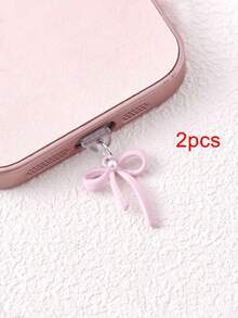 Bow Knot Dust Plug, Rubber Stopper For Charging Port & Data Port, Compatible With Apple & Type-C Phones - Multicolor - View 22