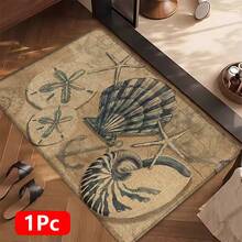 1pc, Home Decor, Ocean Creature Pattern Print, Linen Kitchen Rug, Kitchen Mat, Floor Mat, Bathroom Mat, Door Mat, 3D Print Rectangular, Suitable For Living Room, Bedroom, Hallway, Bathroom, Laundry Room - Polyester Rug, Suitable For Indoor And Outdoor Home Decor - Multicolor - View 16