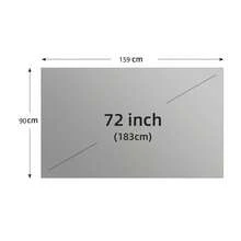 GAINVANE 60/72/100/120/130英吋投影幕布，可攜式 16:9 4K 反射布料投影灰色幕布，適用於 1LCD 系列電影影片家用投影機，無需鑽孔即可輕鬆安裝 DIY 畫框幕布/布料 - 查看 11