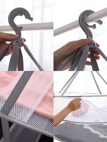 Multi-Layer Hanging Drying Rack, Windproof Drying Basket & Anti-Deformation Sweater Drying Net. Suitable For Balcony Drying And Clothing Storage In Living Room And Bedroom. - Multicolor - View 4