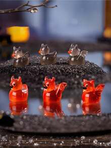 1/5/10/20/50/100pcs Glowing Mini Demon Duck Home Decor Miniature Satan Devil Duck Halloween Decoration Fairy Garden Accessories Desktop Ornament Micro Landscape DIY Handmade Car Home Night Light Decoration Gift - Multicolor - View 3