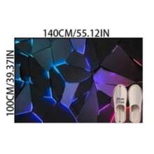 1pc Neon Geometric Fragment Floor Mat Decorative Rug, Bedroom Decor, Floor Mat, Carpet, Home Decor, Living Room Rug, Living Room Small Rug, Bedroom Rug, Living Room Home Decor, Outdoor Rug, Washable Rug - Multicolor - View 15