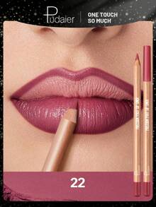 Pudaier Matte Nude Lip Liner, Smooth Application, Layerable For Natural Color, Easy To Use, Suitable For Daily Makeup And Valentine's Day Looks - 22 - View 9