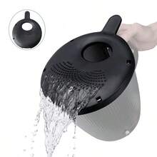 1個過濾排水蓋 | 麵條篩子 Thermomix TM7，保護精密秤，輔助排水裝置，廚房篩子，蔬菜水果傾倒篩子，攪拌機配件，無需用電 - 黑色 - 查看 1