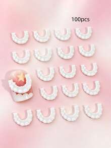 100/20pcs Soft Carved Lace Nail Art Decorations, French Girl Style Resin DIY Nail Accessories - Multicolor - View 18