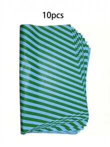 40pcs Exquisite Gift Wrapping Paper Roll Suitable For All Occasions - High-Quality Green And Blue Striped Wrapping Paper Suitable For Weddings, Birthdays, Babyshowers, And Christmas - Adding A Touch Of Magic To Every Gift You Package -35.56 X 50.8 Cm - Packaging Paper - View 8