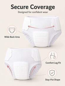 6pcs/Pack, Adjustable, Easy To Wear And Remove, Leak-Proof, Breathable, High Absorbency, Soft And Breathable Period Safety Panties, Random Pattern, Disposable Menstrual Panties, Travel Pack, Leak-Proof Menstrual Panties, Daily Sanitary Pads - Period Pants - Upgraded Version - View 2