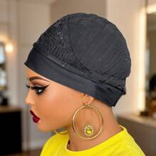 Natural Black Headband Wig Human Hair Curly Pixie Cut Wig None Lace Front Wear And Go Wigs For Daily Wear - Multicolor - View 7