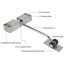 Automatic Door Closer, Rebound Door Closer, Anti-Collision Device, Wooden Door Buffer, Simple Home Silent Door Closer - A - View 6