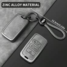 Car Key Case With Keychain For Land Rover & , Fit Evoque Velar Discovery LR2 LR4 XF XJ XE, 5 Button Protective Shell - Ring Buckle - View 4