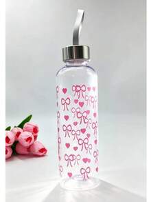 500ml 蝴蝶印花圖案水壺，運動水壺，塑膠防漏旋蓋便攜式，輕巧，日常使用，適合旅行、露營、健行、健身和戶外活動，也可用作生日禮物 - 彩色 - 查看 13