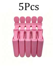 10pcs/5pcs/1pc Solid Color Elegant Cute Casual ABS Plastic (ABS Resin) Salon Crocodile Hair Clips, Plastic Crocodile Clips, Seamless Bangs Clips, Hair Claw Clips, Spring Summer Autumn - Multicolor - View 9