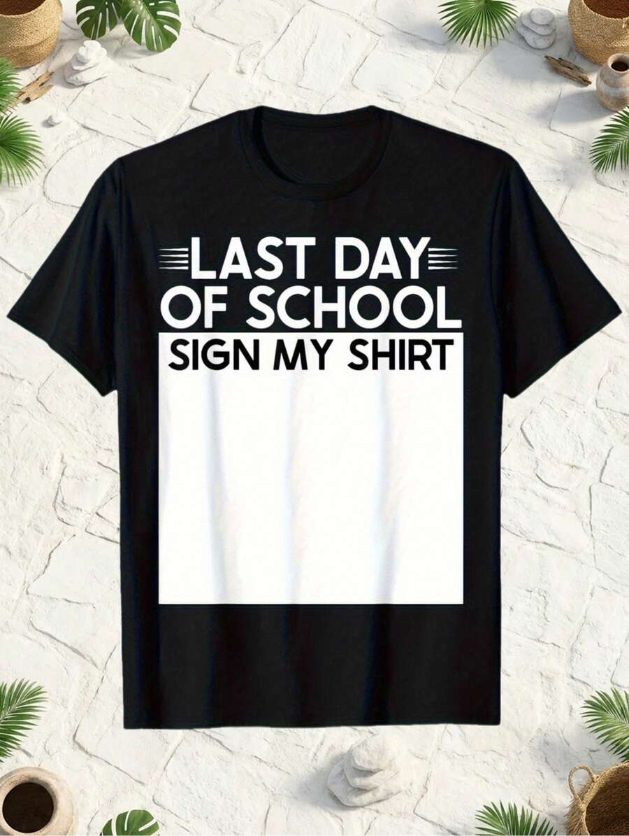 Camiseta divertida para el último día de clases, hecha de tela suave y transpirable. Ideal con mangas cortas para niños, lo que la convierte en un gran regalo tanto para niños como para niña - Negro - Ver 1