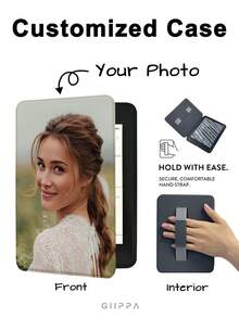 GIIPPA 1 pezzo Custodia protettiva personalizzata con foto per e-reader Kindle, con funzione di attivazione/sospensione automatica, leggera e portatile, si adatta perfettamente e protegge il tuo dispositivo di lettura, stile libro con motivo personalizzato, compatibile con Clara BW/Libra Colour/Clara Colour/Clara 2E, Paperwhite 10th/11th/12th, Kindle(Colorsoft)/10th/11th/12th e altri modelli popolari, accessori Kindle/custodia protettiva Kindle, regalo per il ritorno a scuola, regalo di laurea, custodia smart folio - Multicolore - Visualizzare 1