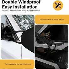 Car Windshield Leaf Protection Cover, Front Window Protective Net, Blocks Leaves, Bird Droppings And Dust, Protects Windshield And Wipers - Windshield Wiper Dust Cover - View 5