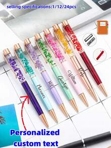 1/10/24/36 pezzi Penne glitterate personalizzate con incisione, Penne a con sabbia mobile personalizzate, Regali di cancelleria per donne, Accessori per ufficio, Strumenti di scrittura. Stagione di ritorno a scuola, Forniture scolastiche, Ritorno a scuola, Forniture per ufficio e studio, Decorazioni natalizie, Penne per scrittura fluida - Multicolore - Visualizzare 14