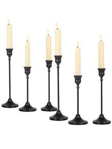30/12pcs Minimalist Single-Head Electroplated Iron Candle Holder Decor, Romantic European Style Home Candlelight Dinner Wedding Decoration, Table Centerpiece, Suitable For Various Holidays, Room Decor (Candles Not Included) - Multicolor - View 19